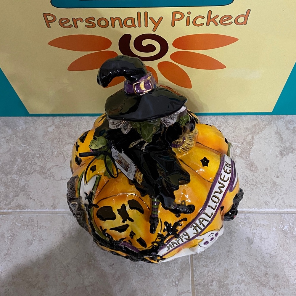 Blue Sky Clayworks GRIZELLDA’S PUMPKIN PATCH Tealight Holder - Picture 6 of 11